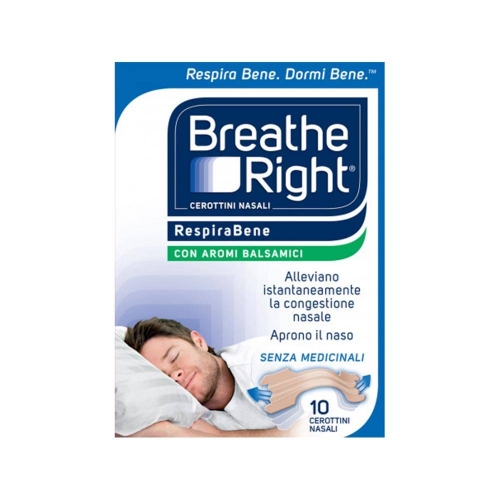 CEROTTI NASALI BREATHE RIGHT BALSAMICI 10 PEZZI - Speedyfarma.it