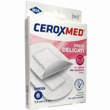 DRESS DELICATI CEROXMED CON GARZA ALTO SPESSORE PER PELLI SENSIBILI 7,5X5CM 6 PEZZI - Speedyfarma.it