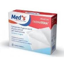 GARZA COMPRESSA IDROFILA MEDS FARMATEXA 12/8 10X10CM 50 PEZZI - Speedyfarma.it