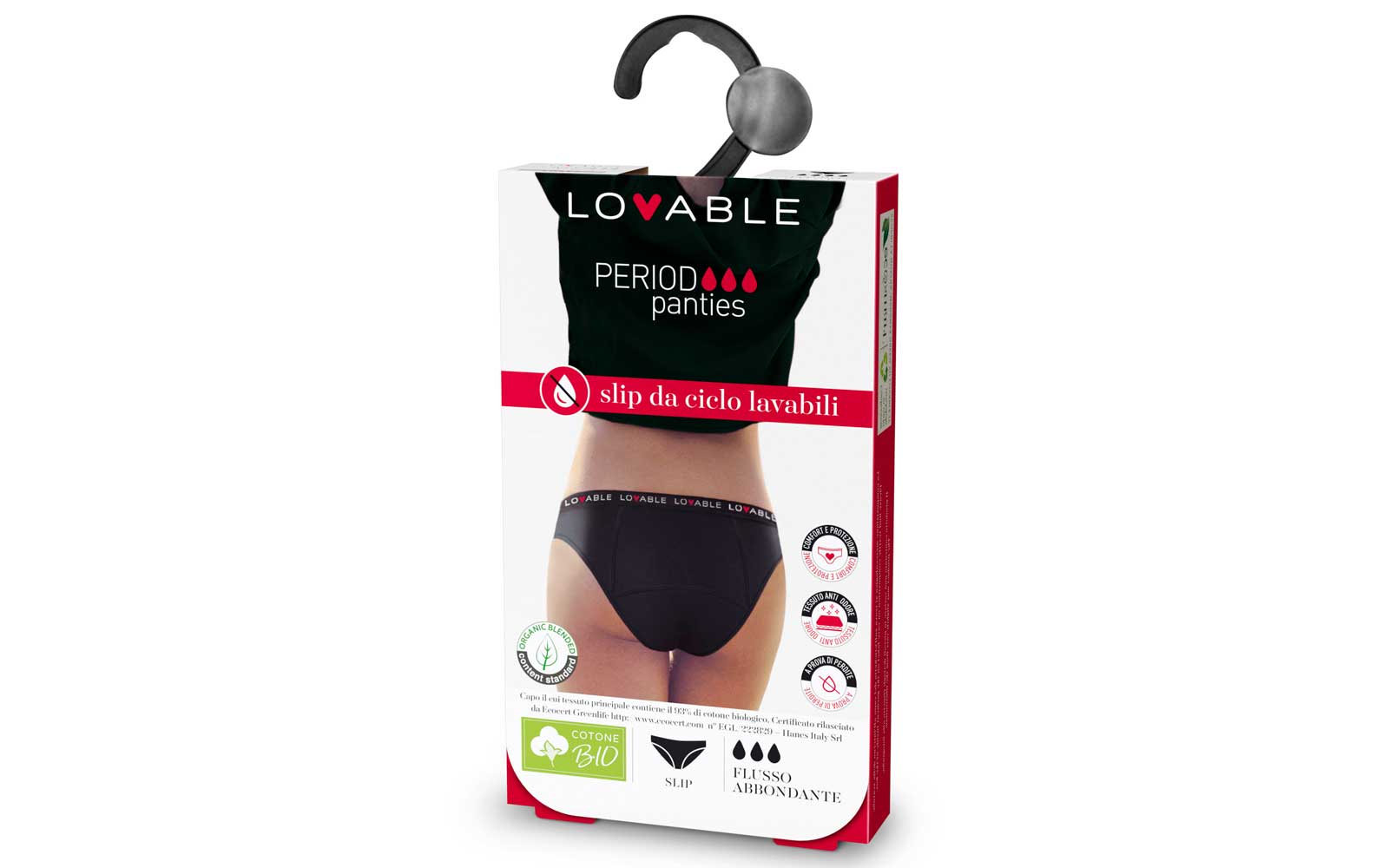 LOVABLE PERIOD PANTIES CULOTTE FLUSSO ABBONDANTE NERO MISURA LARGE - Speedyfarma.it