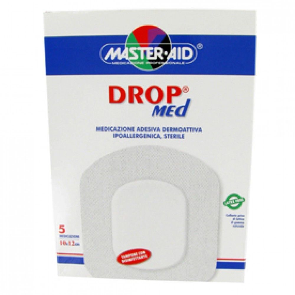 MEDICAZIONE COMPRESSA AUTOADESIVA DERMOATTIVA IPOALLERGENICA AERATA MASTER-AID DROP MED 10X12 5 PEZZI - Speedyfarma.it