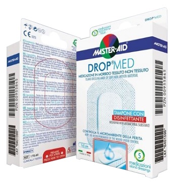 MEDICAZIONE COMPRESSA AUTOADESIVA DERMOATTIVA IPOALLERGENICA AERATA MASTER-AID DROP MED 7X5 5 PEZZI - Speedyfarma.it