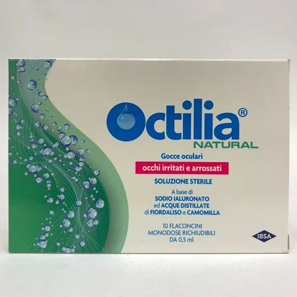 OCTILIA NATURAL GOCCE OCCHI IRRITATI E ARROSSATI 10 FLACONCINI MONODOSE 0,5 ML - Speedyfarma.it
