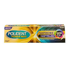 POLIDENT POWER MAX SUPREME TUTTO IN 1 CREMA ADESIVA PROTESI 40 G - Speedyfarma.it