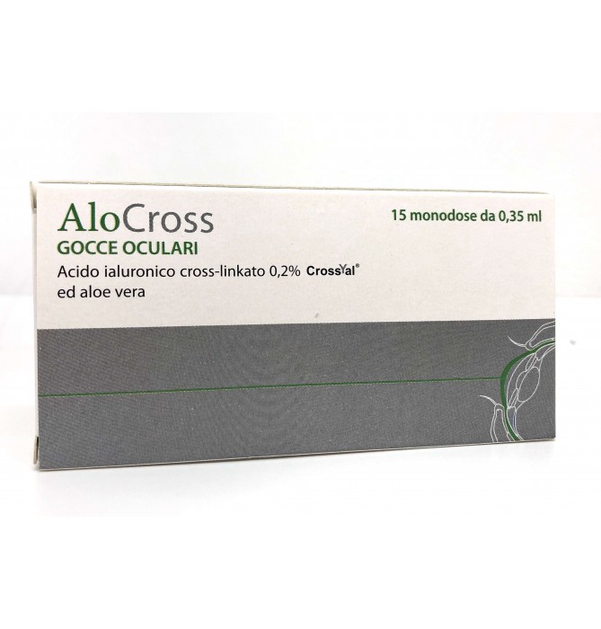 ALOCROSS SOLUZIONE OFTALMICA ACIDO IALURONICO CROSS-LINKATO 0,2% E ALOE VERA 15 MONODOSE DA 0,35 ML - Speedyfarma.it