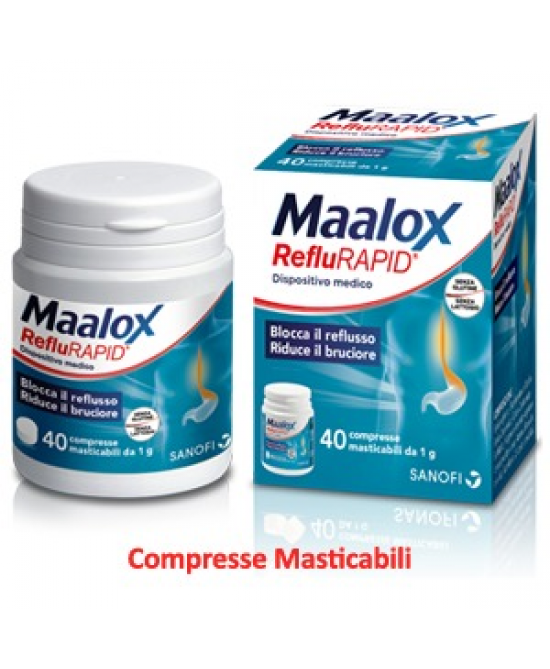 MAALOX REFLURAPID 40 COMPRESSE MASTICABILI - Speedyfarma.it