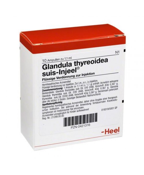 HEEL GLANDULA THYROIDEA SUIS INJEEL 10 FIALE - Speedyfarma.it
