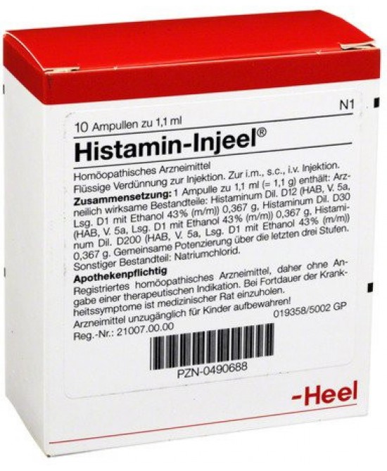 HEEL HISTAMIN INJEEL 10 FIALE DA 1,1 ML L'UNA - Speedyfarma.it