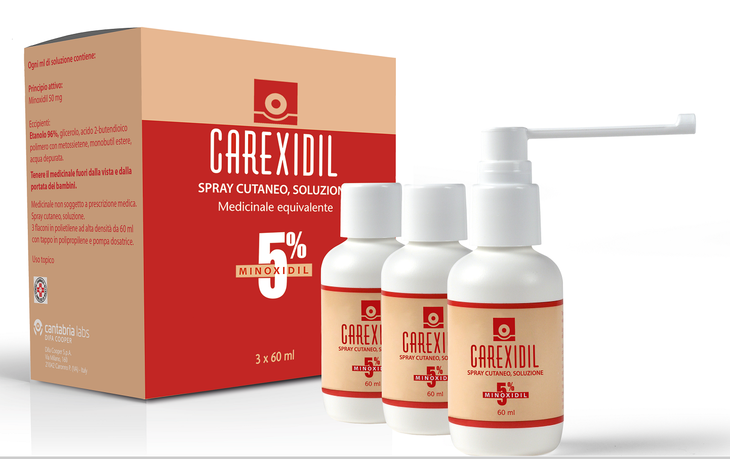 CAREXIDIL*3FL SOLUZ CUT 60ML5% - Speedyfarma.it