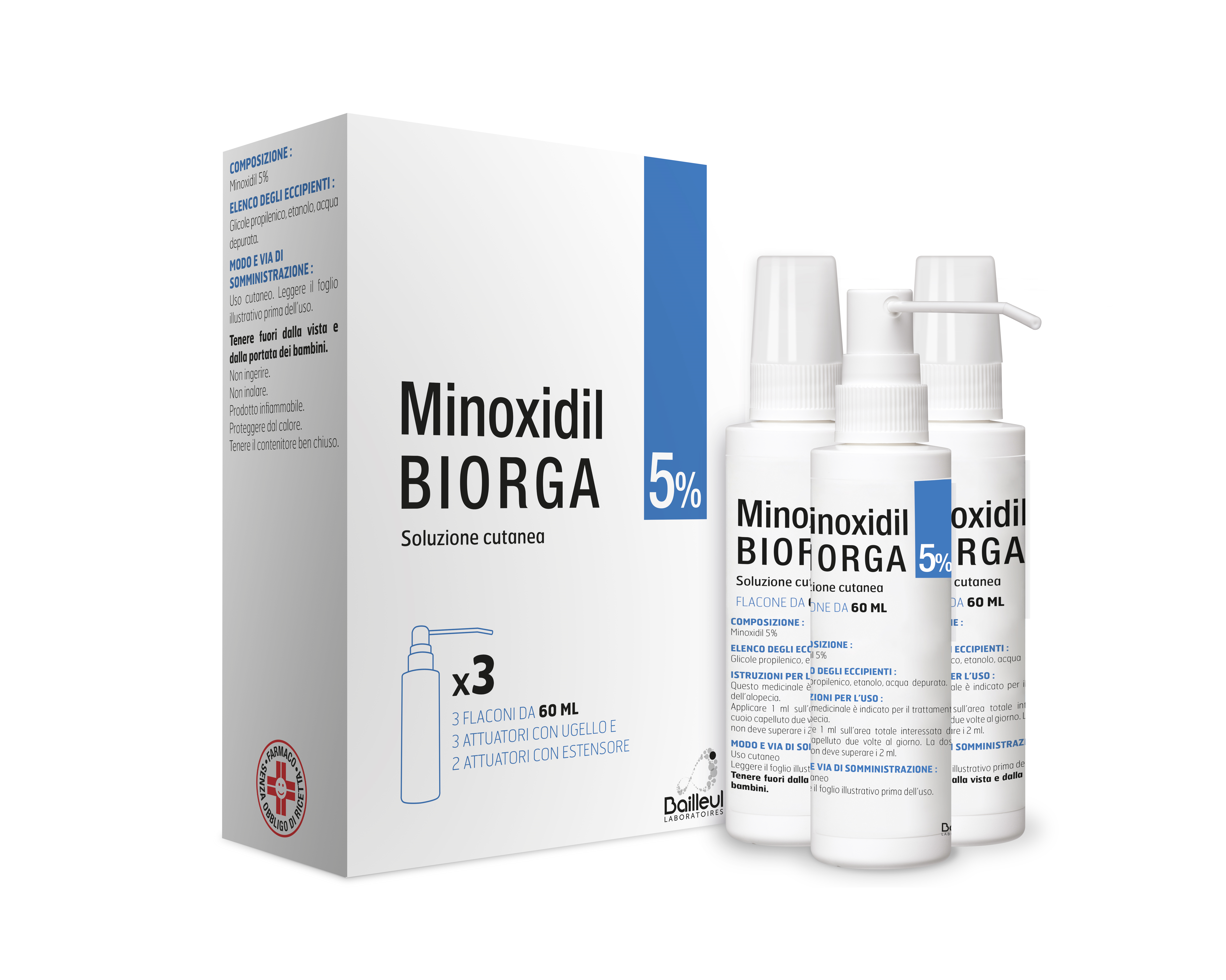 MINOXIDIL BIORGA*SOL CUT 3FL5% - Speedyfarma.it