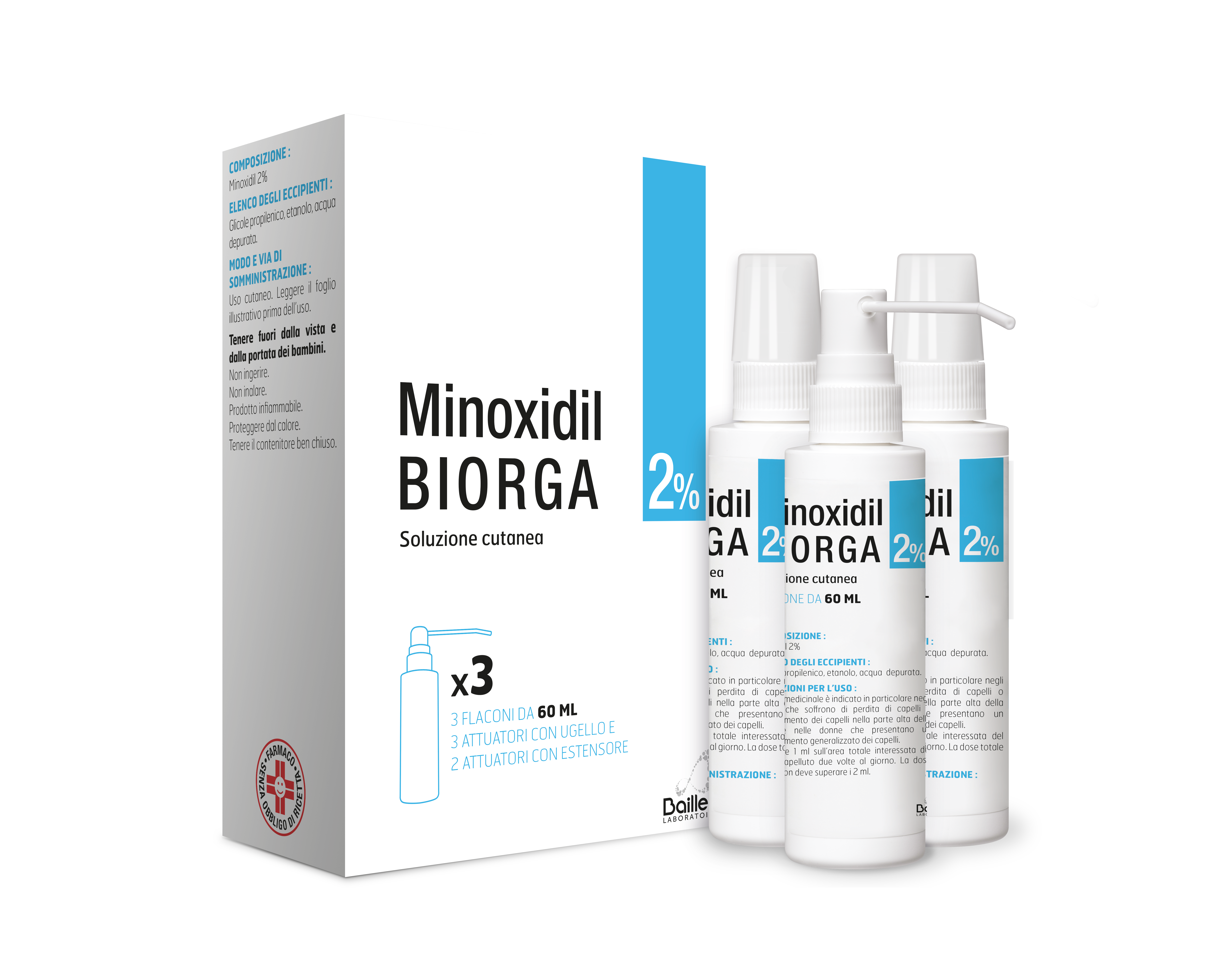 MINOXIDIL BIORGA*SOL CUT 3FL2% - Speedyfarma.it