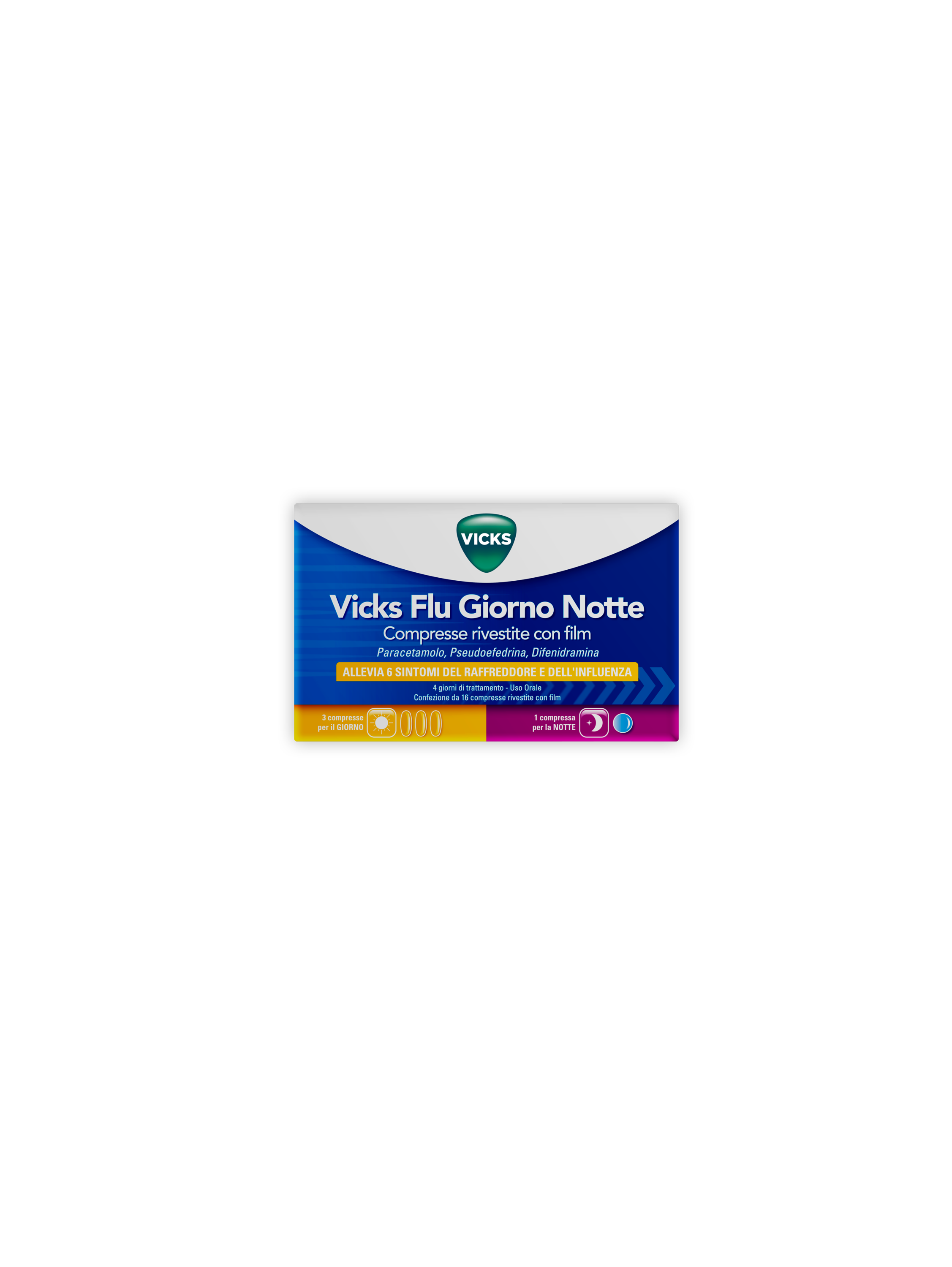 VICKS FLU GIORNO NOTTE*12+4CPR - Speedyfarma.it