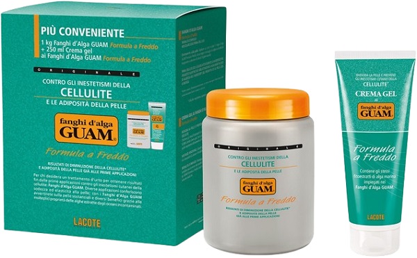 GUAM FANGHI D'ALGA CONFEZIONE CONVENIENZA FREDDA CON FANGHI D'ALGA GUAM 1 KG + CREMA GEL 250 ML FORMULA A FREDDO - Speedyfarma.it