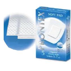GARZA PRONTEX SOFT PAD COMPRESSA 5X7 CM 5 PEZZI - Speedyfarma.it