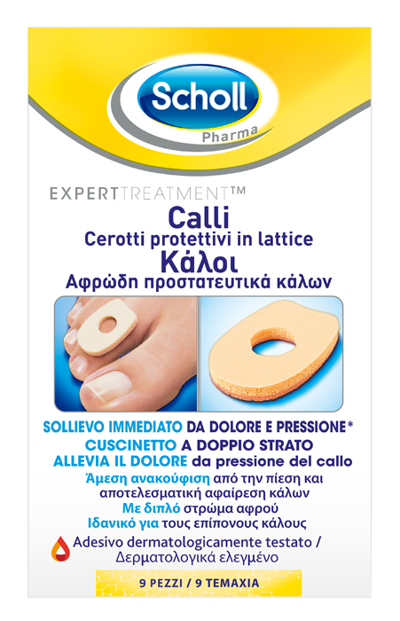 CEROTTO PROTETTIVO PER CALLI SCHOLL IN LATTICE 9 PEZZI - Speedyfarma.it