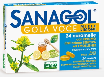 SANAGOL GOLA VOCE MIELE LIMONE 24 CARAMELLE - Speedyfarma.it