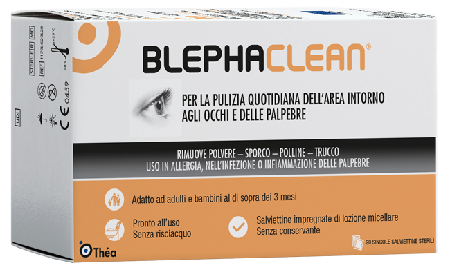BLEPHACLEAN GARZE OCULARI STERILI A BASE DI ACIDO IALURONICO 20 PEZZI - Speedyfarma.it