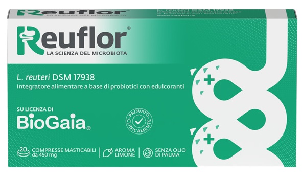 REUFLOR 20 COMPRESSE MASTICABILI AROMA LIMONE - Speedyfarma.it