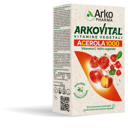 ARKOVITAL ACEROLA 1000 30 COMPRESSE MASTICABILI - Speedyfarma.it