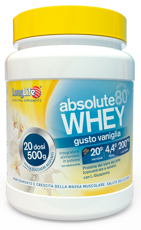 LONGLIFE ABSOLUTE WHEY VANIGLIA 500 G - Speedyfarma.it