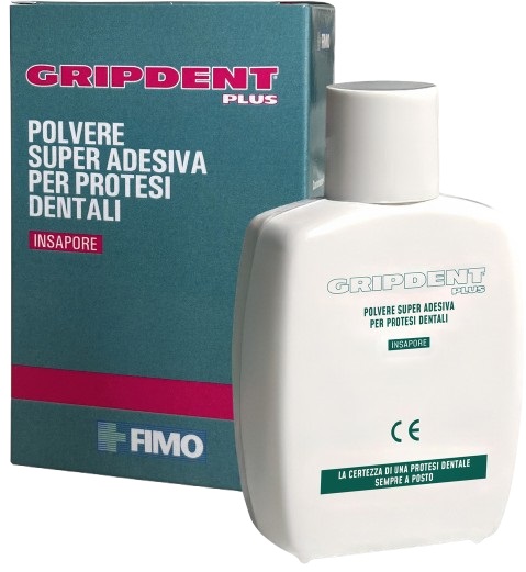 GRIPDENT PLUS POLVERE SUPER ADESIVA PER PROTESI DENTALI 40G - Speedyfarma.it