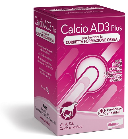 CALCIO AD3 SOLUBILE SVILUPPO 40 COMPRESSE ALTAMENTE APPETIBILI - Speedyfarma.it