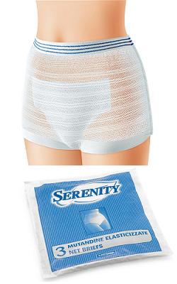 MUTANDINA ELASTICA RETTANGOLARE A RETE SERENITY L 3 PEZZI - Speedyfarma.it