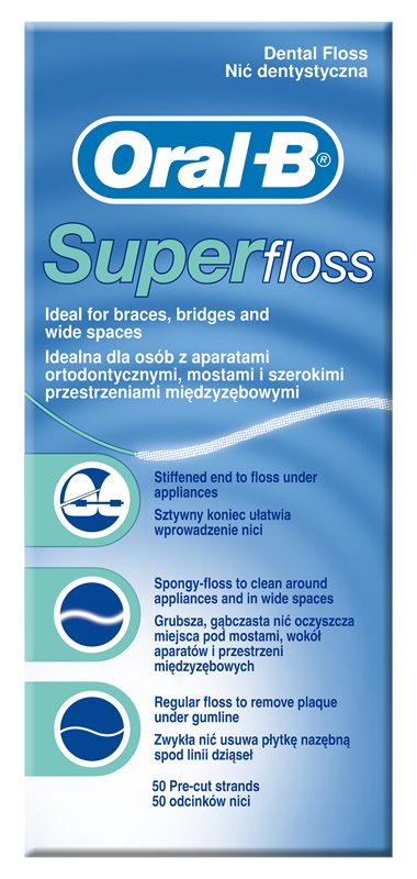 ORALB SUPERFLOSS FILO INTERDENTALE 50 FILI - Speedyfarma.it