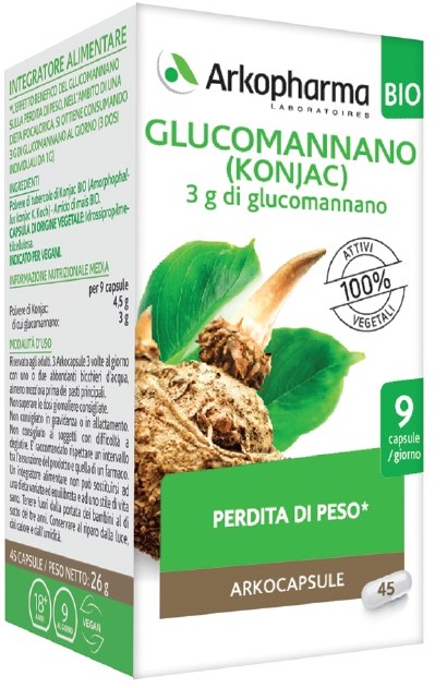 ARKO CAPSULE GLUCOMANNANO BIO 45 CAPSULE - Speedyfarma.it