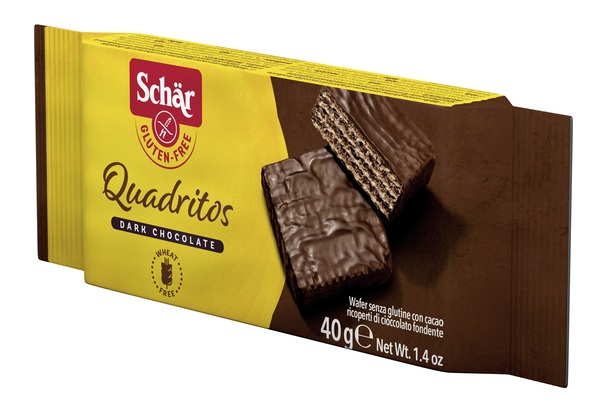SCHAR QUADRITOS WAFER CON CACAO RICOPERTI DI CIOCCOLATO FONDENTE 40 G - Speedyfarma.it
