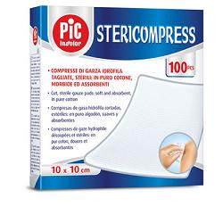 GARZA COMPRESSA IDROFILA PIC STERICOMPRESS 10X10 CM 4 BUSTE  25 PEZZI - Speedyfarma.it