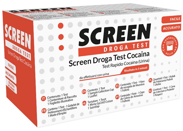 SCREEN DROGA TEST COCAINA TEST ANTIDROGA CON CONTENITORE URINA - Speedyfarma.it