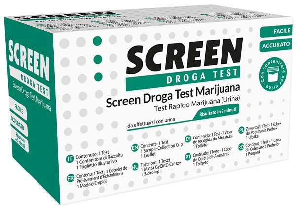 SCREEN DROGA TEST MARIJUANA TEST ANTIDROGA CON CONTENITORE URINA - Speedyfarma.it