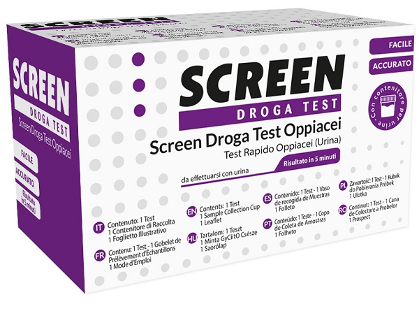 SCREEN DROGA TEST OPPIACEI TEST ANTIDROGA CON CONTENITORE URINA - Speedyfarma.it