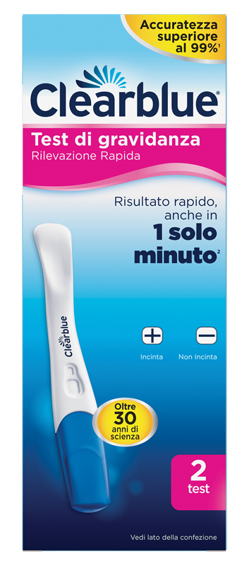 TEST DI GRAVIDANZA CLEARBLUE RILEVAZIONE RAPIDA 2 PEZZI - Speedyfarma.it