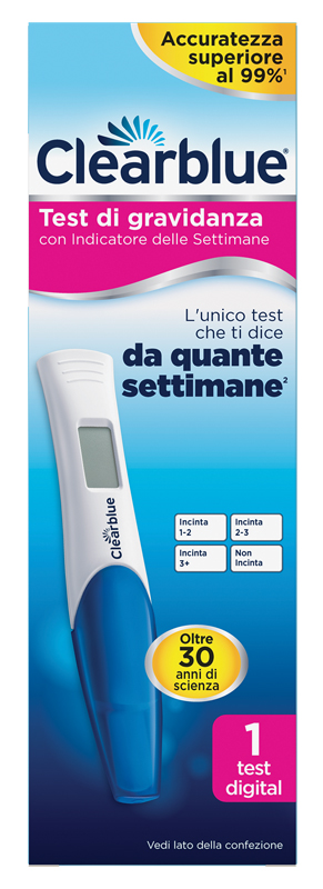 TEST DI GRAVIDANZA CLEARBLUE CON INDICATORE DELLE SETTIMANE 1 PEZZO - Speedyfarma.it