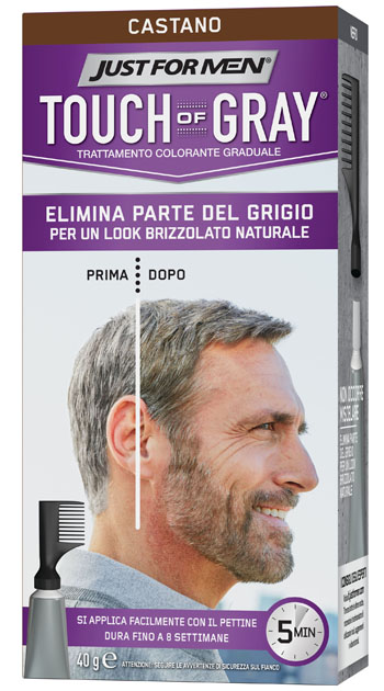 JUST FOR MEN TOUCH OF GRAY CASTANO 40 G - Speedyfarma.it