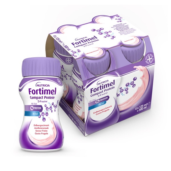 FORTIMEL COMPACT PROTEIN FRAGOLA 4 BOTTIGLIE 125 ML - Speedyfarma.it