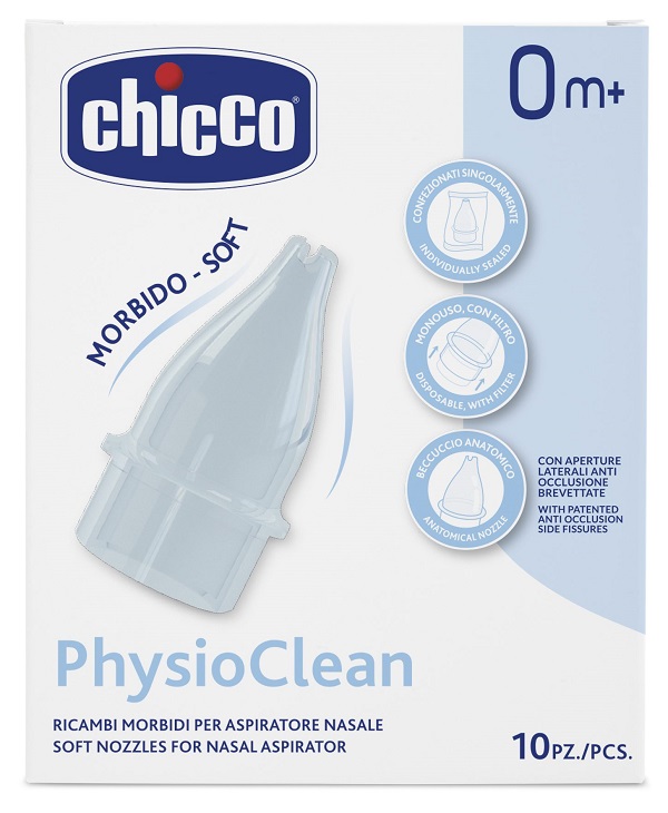RICAMBI MORBIDI PER ASPIRATORE NASALE CHICCO PHYSIOCLEAN - Speedyfarma.it
