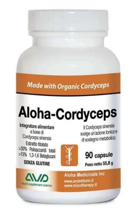 ALOHA CORDYCEPS 90 CAPSULE FLACONE 55,8 G - Speedyfarma.it