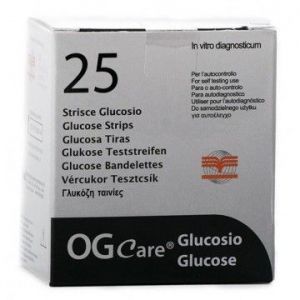 STRISCE MISURAZIONE GLICEMIA OGCARE 25 PEZZI - Speedyfarma.it