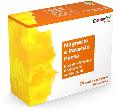MAGNESIO E POTASSIO ARANCIA PENSA 24 BUSTINE EFFERVESCENTI - Speedyfarma.it