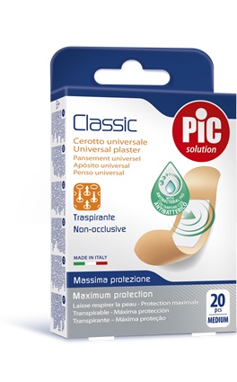 CEROTTO PIC CLASSIC 19X72 MM ANTIBATTERICO 20 PEZZI - Speedyfarma.it