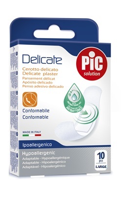 CEROTTO PIC DELICATE 25X72 MM ANTIBATTERICO 10 PEZZI - Speedyfarma.it