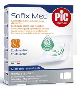 CEROTTO PIC SOFFIX MED IN TNT CON TAMPONE CENTRALE ASSORBENTE STERILE MONOUSO 30X10 CM STERILI ANTIBATTERICO 3 PEZZI - Speedyfarma.it