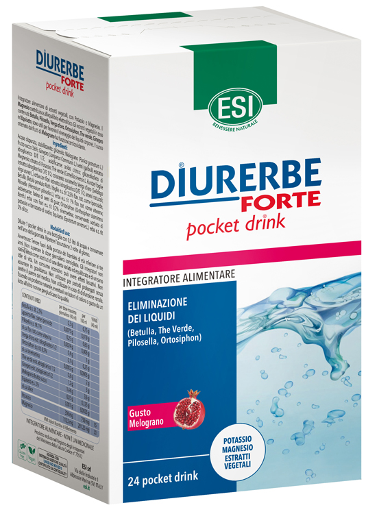 ESI DIURERBE FORTE POCKET DRINK MELOGRANO 24 X 20 ML - Speedyfarma.it