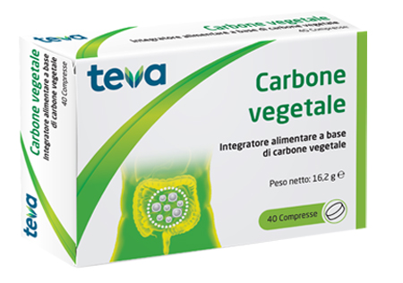 CARBONE VEGETALE TEVA 40 COMPRESSE 16,2 G - Speedyfarma.it