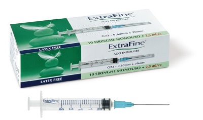SIRINGA IPODERMICA EXTRAFINE 2,5 CC G23 0,60X30 10 PEZZI - Speedyfarma.it