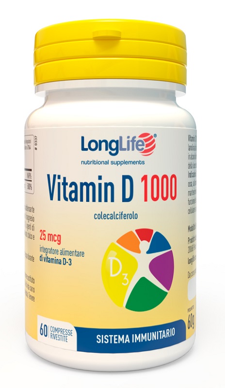 LONGLIFE VITAMINA D3 1000UI 60 COMPRESSE - Speedyfarma.it