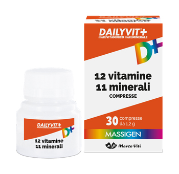 MASSIGEN DAILYVIT 12 VITAMINE 11 MINERALI 30 COMPRESSE RIVESTITE - Speedyfarma.it